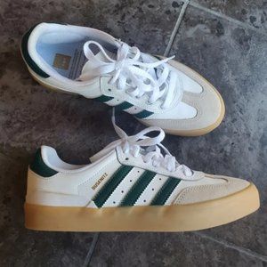 VERY RARE ADIDAS Busenitz soccer shoes like sambas NWOT white green womens 7